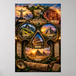 7 Wonders Skull Art Print State of Mind