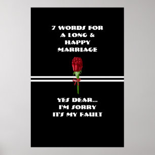 7 Words To A Long And Happy Marriage - Poster