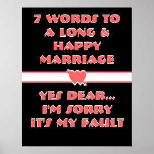 7 Words To A Long And Happy Marriage - Poster
