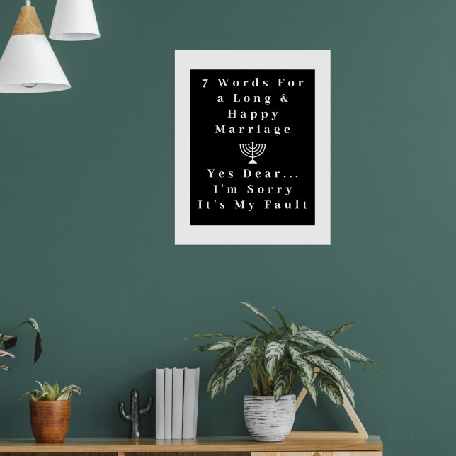 7 Words To A Long And Happy Marriage - Poster (Living Room 1)
