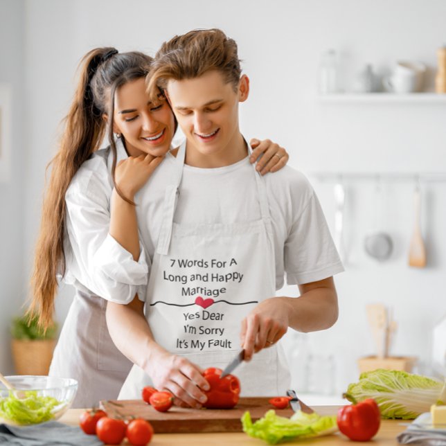 7 Words To A Long Marriage Funny Wedding Standard Apron (Creator Uploaded)