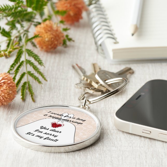 7 Words To A Long Marriage & Happy Marriage Key Ring (Side)