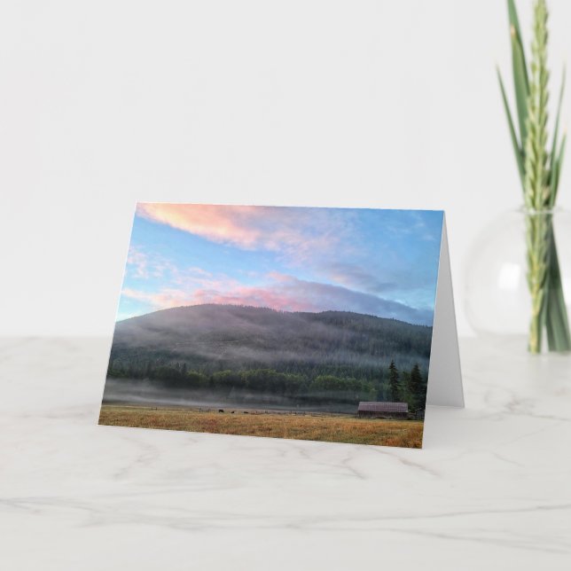 7"x5" Folded Card || Cedar Mountain Dawn (Front)