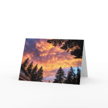 7"x5" Folded Card || Mammatus Cloud Sunset