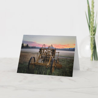 7"x5" Folded Card || Road Grader Sunrise