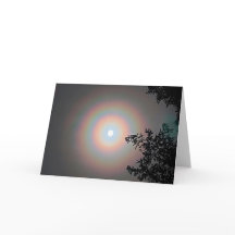 7"x5" Folded Card || Winter Moon Halo