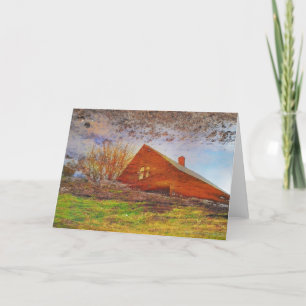7"x5" Folded Card    Workshop Puddle Reflection