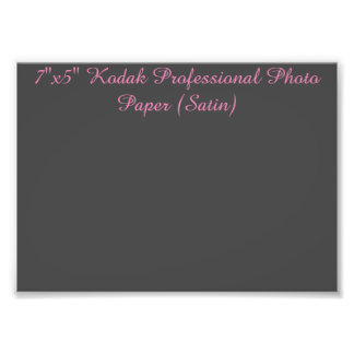 7"x5" Kodak Professional Photo Paper (Satin) Print