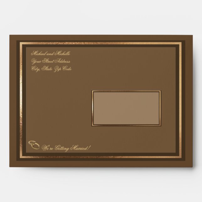 7¼”x5¼” Wedding Invitation Envelope 2nd Version (Front)