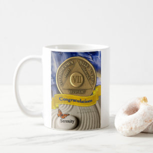 7 Year CUSTOM NAME AA Anniversary Serenity Coffee Mug