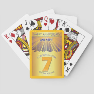 7 Year Golden Ray 12 Step CUSTOM NAME Playing Cards