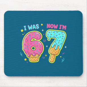 7 Year old 7th birthday 6 now i'm 7 67 funny kids Mouse Pad