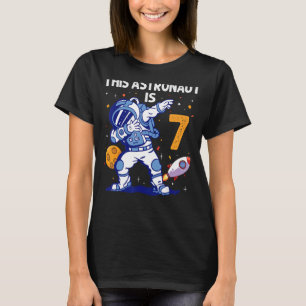 7 Year Old Astronaut Space Planet 7th Birthday Boy T-Shirt