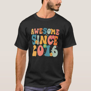 7 Year Old Awesome Since 2016 7th Birthday Girl T-Shirt