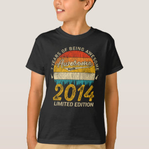 7 Year Old Bday 2014 Awesome Since 7th Birthday T-Shirt