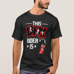7 Year Old Bike Riders Bmx Birthday Party Decorati T-Shirt