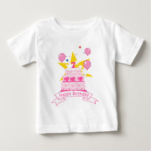 7 Year Old Birthday Cake Baby T-Shirt