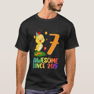 7 Year Old Birthday Chicken Lover Awesome Since 20 T-Shirt