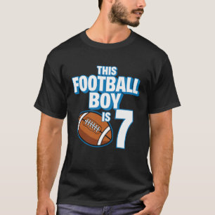 7 Year Old Birthday Football Player Kids Boy 7th N T-Shirt