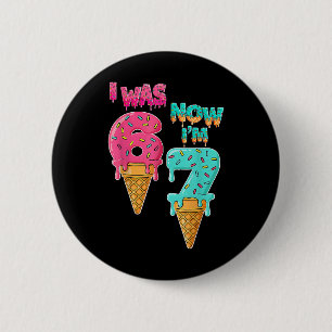 7 Year Old Birthday I Was 6 Now I'm 7 67 Funny For Cm Round Badge