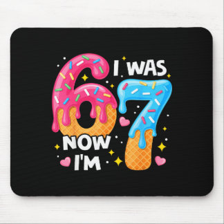 7 Year Old Birthday I Was 6 Now Im 7 67 Funny Kids Mouse Pad