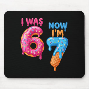 7 Year Old Birthday I Was 6 Now I'm 7 67 Mouse Pad