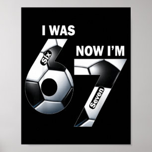 7 Year Old Birthday I Was 6 Now Im 7 Funny Kids So Poster