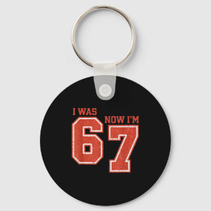 7 Year Old Birthday I Was 6 Now Im 7 Retro Six Sev Key Ring