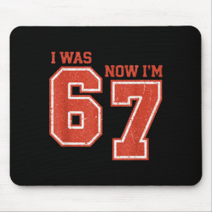7 Year Old Birthday I Was 6 Now Im 7 Retro Six Sev Mouse Pad