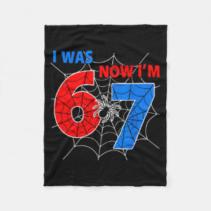 7 Year Old Birthday I Was 6 Now I'm 7 Sder Web The Fleece Blanket