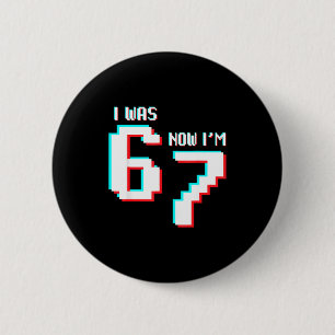 7 Year Old Birthday Kids Was 6 Now I’m 7 Gamer 67  Cm Round Badge