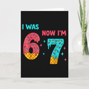 7 Year Old Birthday Shirt Was 6 Now I'm 7 67 Funny Card