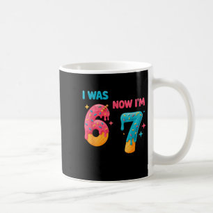 7 Year Old Birthday Shirt Was 6 Now I'm 7 67 Funny Coffee Mug