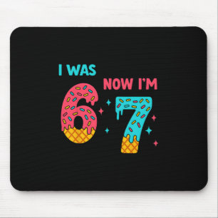 7 Year Old Birthday Shirt Was 6 Now I'm 7 67 Funny Mouse Pad