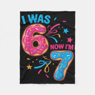 7 Year Old Birthday Was 6 Now I'm 7 67 Kids Men Wo Fleece Blanket