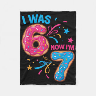 7 Year Old Birthday Was 6 Now I'm 7 67 Kids Men Wo Fleece Blanket