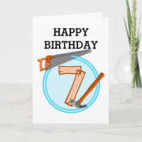 7 year old boy builder tools birthday design