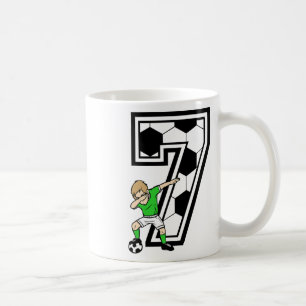 7 Year Old Boy Soccer Player 7th Birthday Kids Coffee Mug
