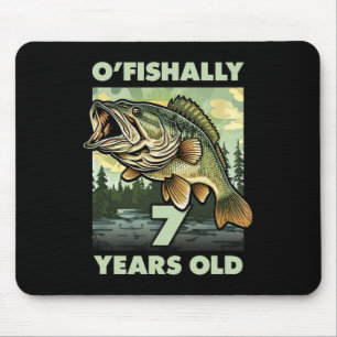 7 Year Old Fisherman O'fishally 7 Fishing 7th Birt Mouse Pad