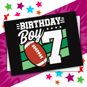 7 Year Old Football Party Theme 7th Birthday Boy Postcard