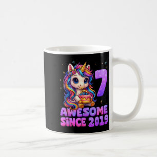 7 Year Old Girl Awesome Since 2019 Unicorn 7th Bir Coffee Mug