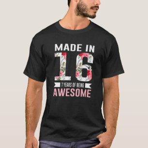 7 Year Old Girl For 7th Birthday Born In 2016 T-Shirt