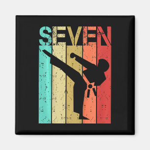 7 Year Old Karate Birthday Boy Girl 7th Birthday K Magnet