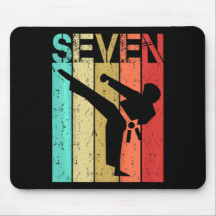 7 Year Old Karate Birthday Boy Girl 7th Birthday K Mouse Pad