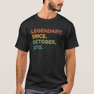 7 Year Old Legend Since October 2015 7th Birthday T-Shirt