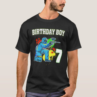 7 Year Old Paintball Birthday Party Boys 7Th For B T-Shirt