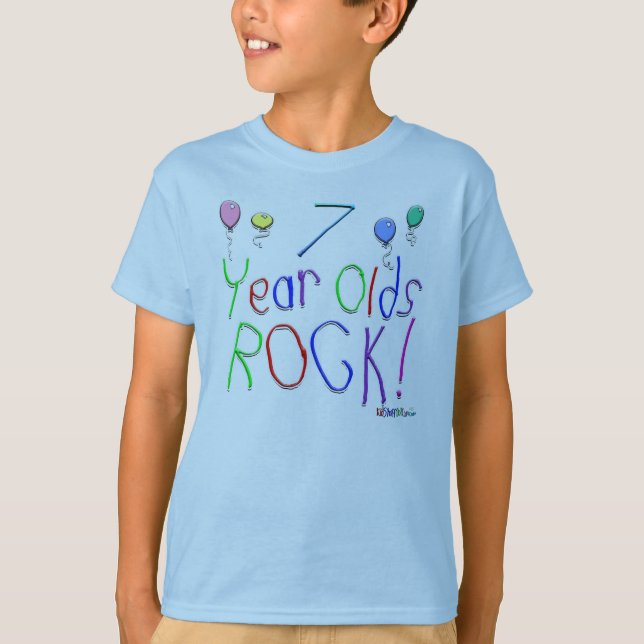 7 Year Olds Rock ! T-shirt (Front)
