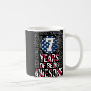 7 Years Of Being Awesome Basketball 7th Birthday  Coffee Mug