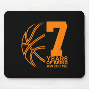 7 Years Of Being Awesome Sketll 7th Birthday  Mouse Pad