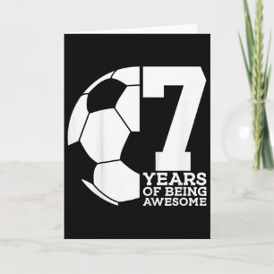 7 Years Of Being Awesome Soccer 7th Birthday _1 Card